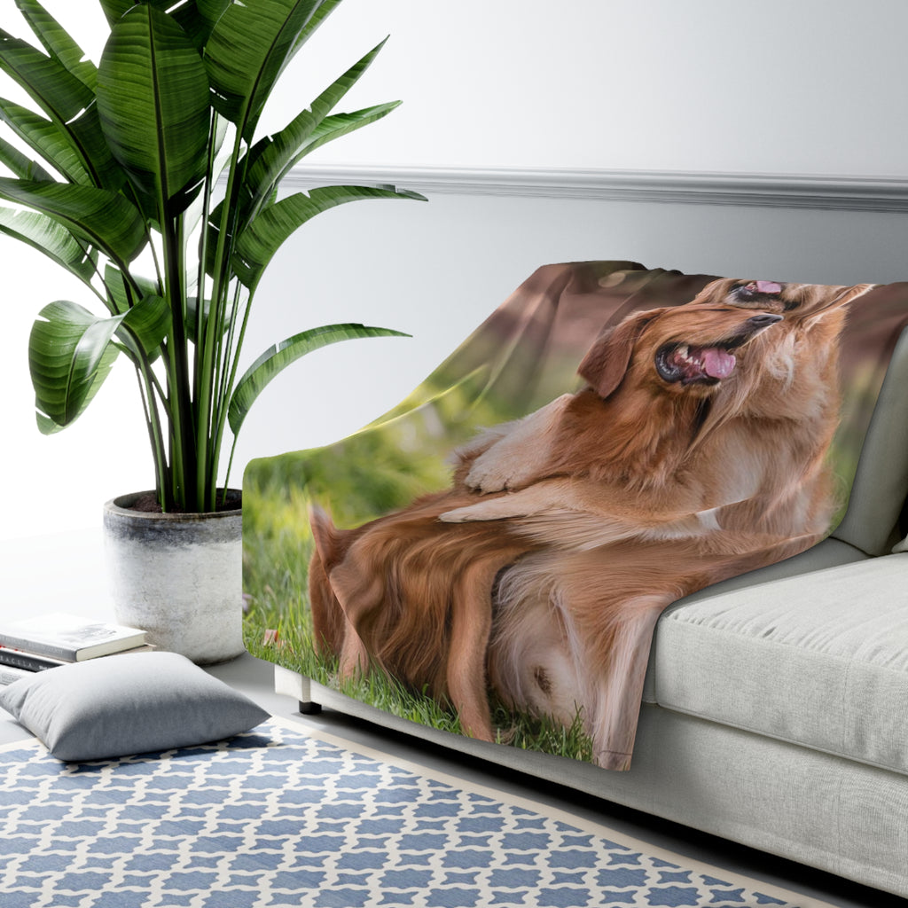 Custom Pet Photo Sherpa Blanket