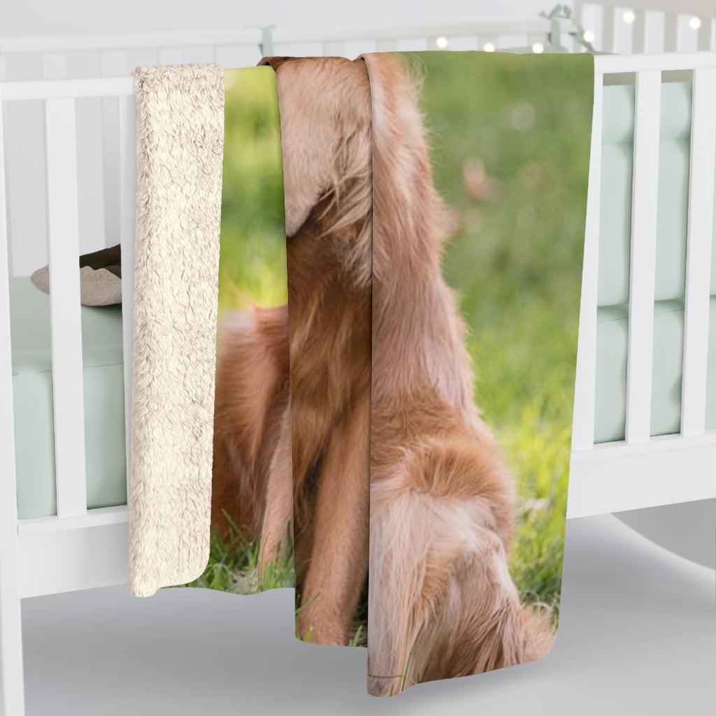 Custom Pet Photo Sherpa Blanket
